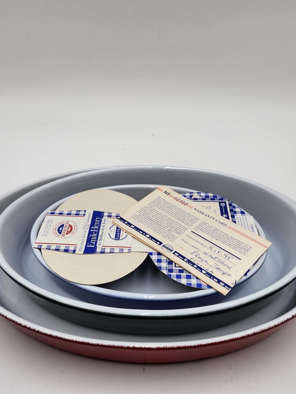 Ceramic Baking Dish Set - Blue and Red